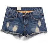 Acid Denim Shorts