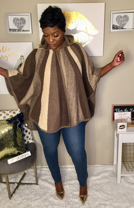 Wrapped in Blankets Poncho Mocha