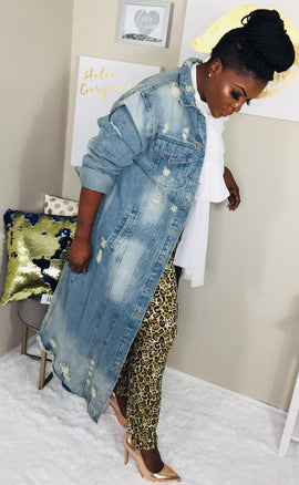 Denim In Distressed Jacket