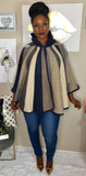Wrapped in Blankets Poncho Blue