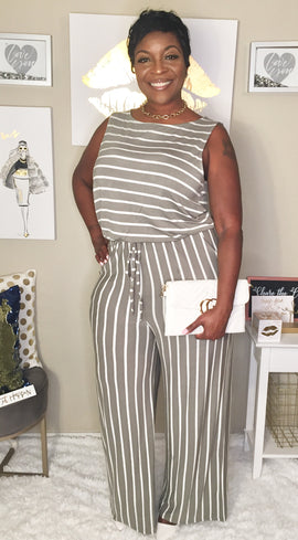 Go On Stripe Jumpsuit