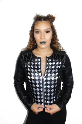 Rock Chic - Faux Leather Jacket