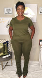 Everyday Ruched Set Olive